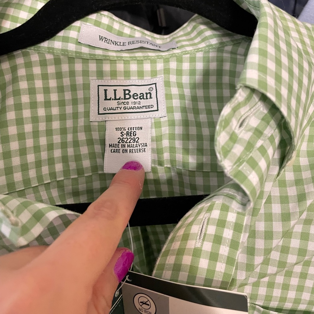 Mens LL. Bean Wrinkle Resistant Vacationland Sportshirt - Picture 3 of 4